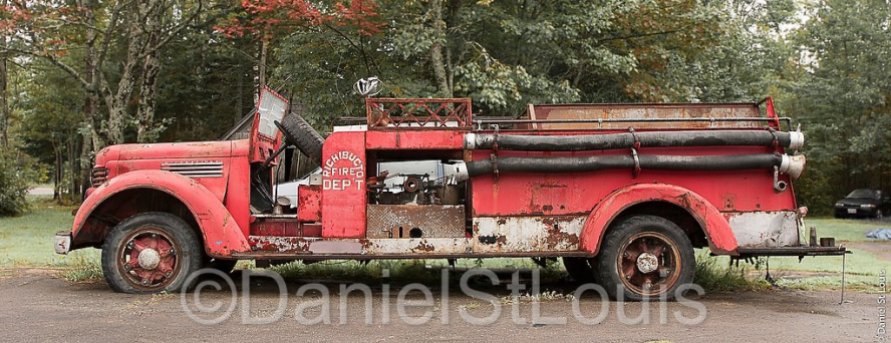 Old fire truck in Albert County, NB.