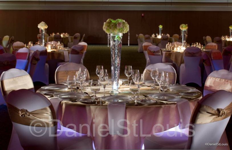 Interior photography, fredericton convention centre table setting