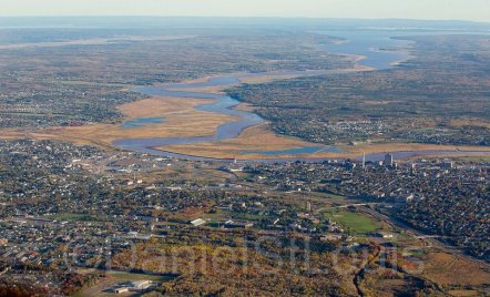 aerial view of the city of moncton