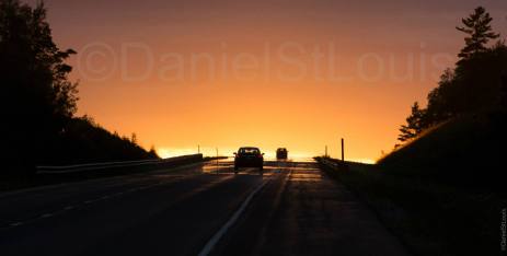 Sunset drive near Petitcodiac, NB.