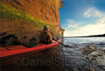 Kayaking in St. Martins for Tourism NB Campaign