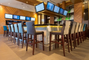 Interior photography of Moxies' Bar and Grill, Moncton NB